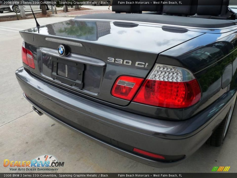 2006 BMW 3 Series 330i Convertible Sparkling Graphite Metallic / Black Photo #7