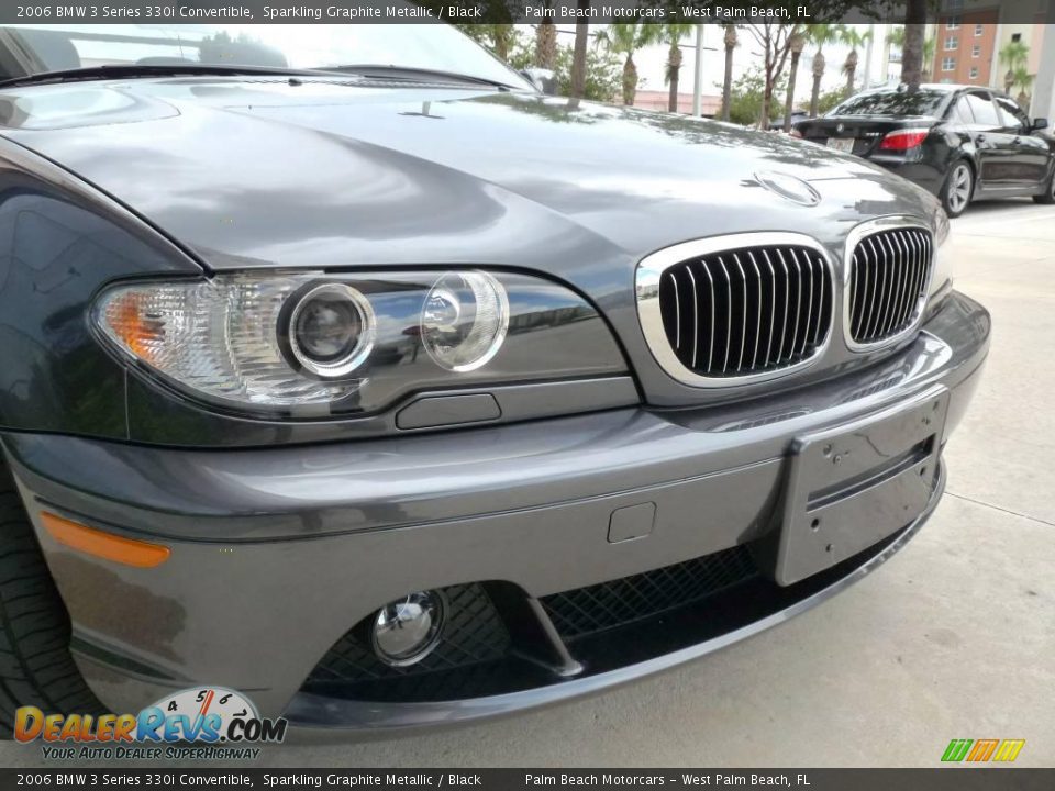 2006 BMW 3 Series 330i Convertible Sparkling Graphite Metallic / Black Photo #8