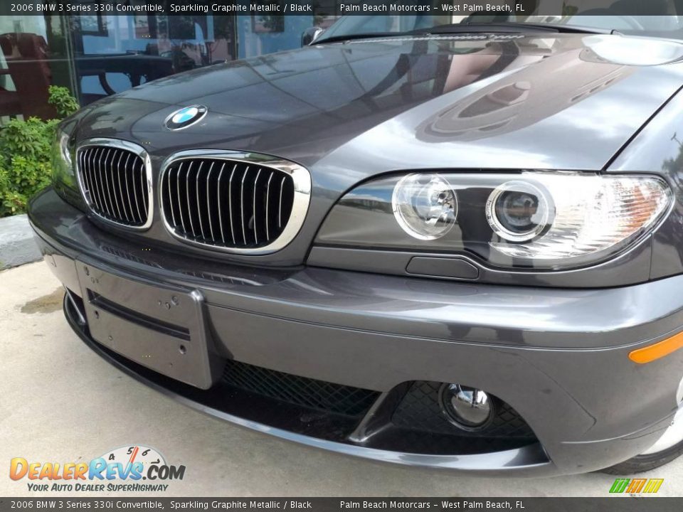 2006 BMW 3 Series 330i Convertible Sparkling Graphite Metallic / Black Photo #9