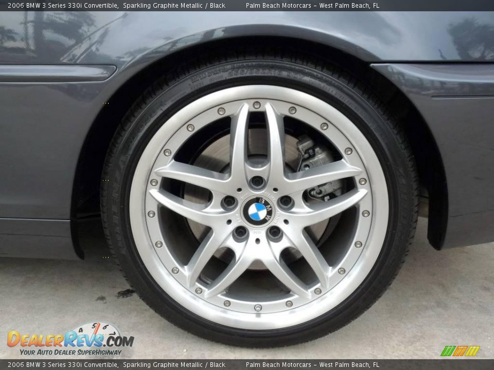 2006 BMW 3 Series 330i Convertible Sparkling Graphite Metallic / Black Photo #10