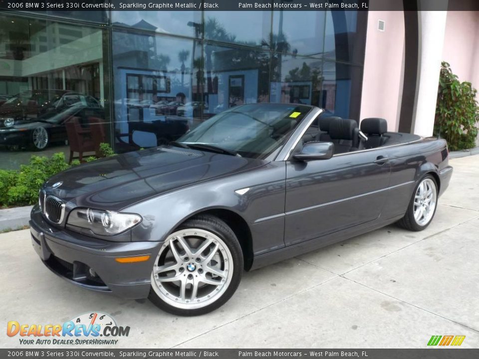 2006 BMW 3 Series 330i Convertible Sparkling Graphite Metallic / Black Photo #11