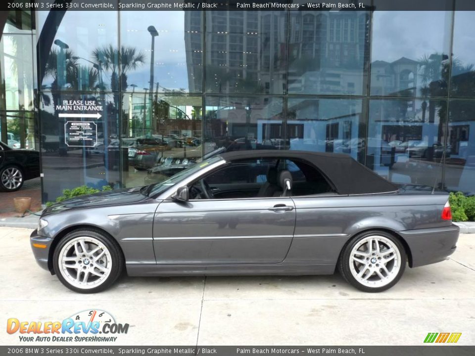 2006 BMW 3 Series 330i Convertible Sparkling Graphite Metallic / Black Photo #13