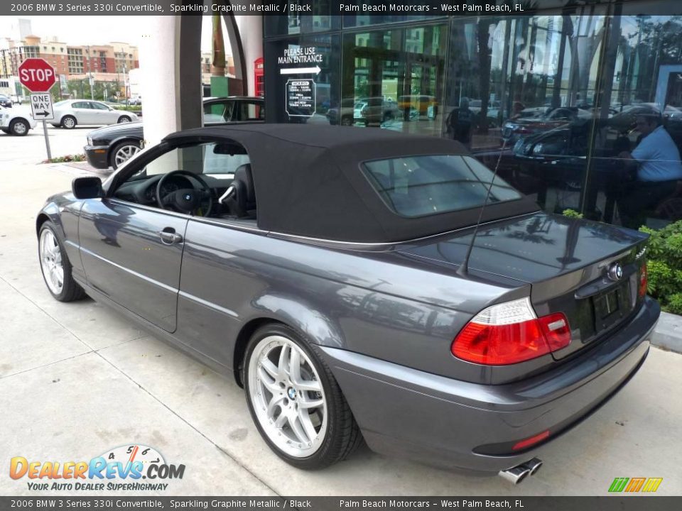 2006 BMW 3 Series 330i Convertible Sparkling Graphite Metallic / Black Photo #14