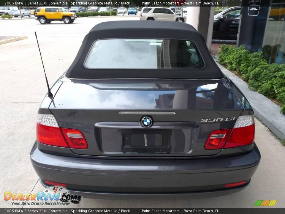 2006 BMW 3 Series 330i Convertible Sparkling Graphite Metallic / Black Photo #15
