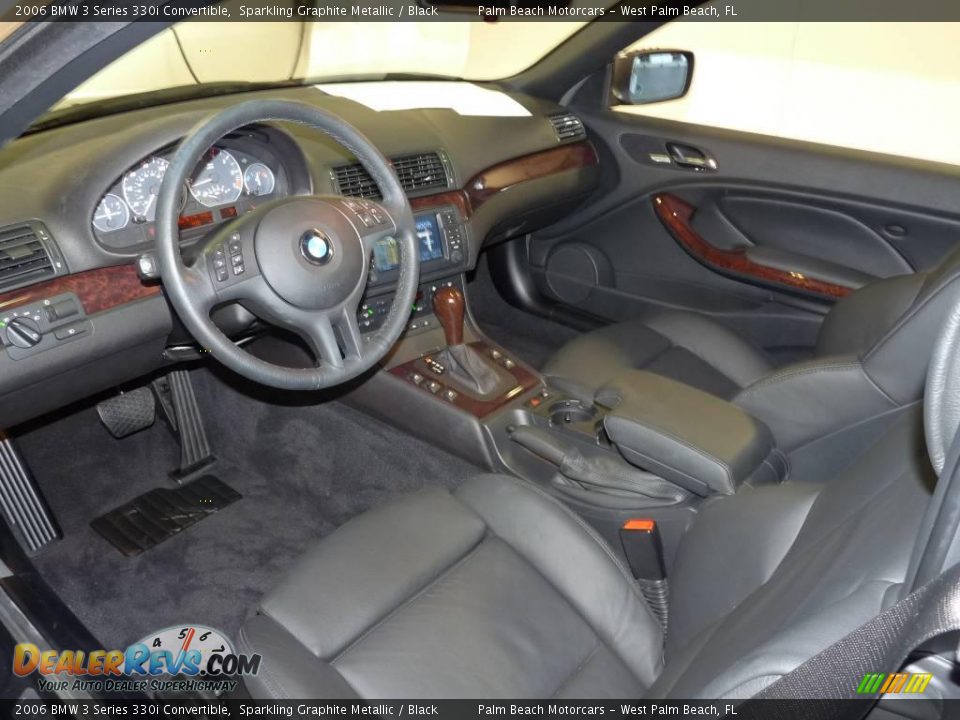 2006 BMW 3 Series 330i Convertible Sparkling Graphite Metallic / Black Photo #16