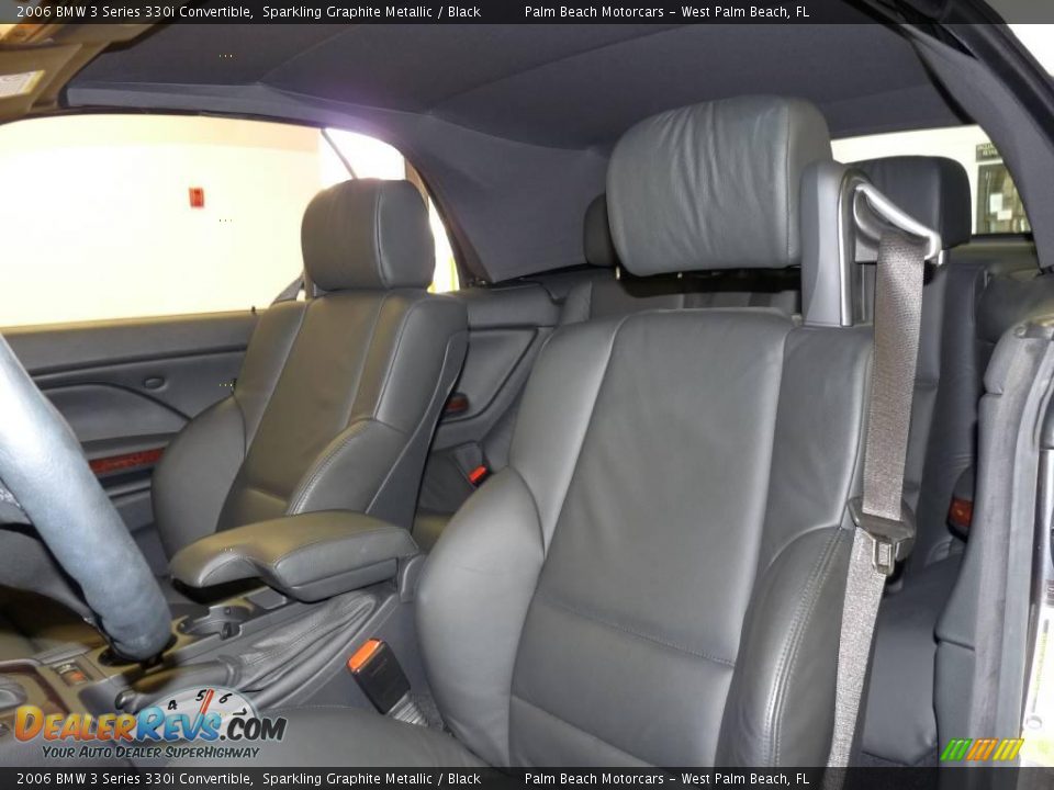 2006 BMW 3 Series 330i Convertible Sparkling Graphite Metallic / Black Photo #19