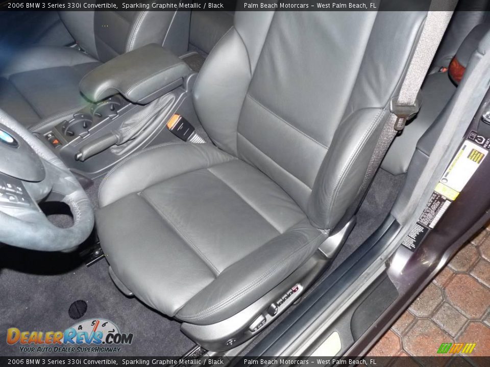 2006 BMW 3 Series 330i Convertible Sparkling Graphite Metallic / Black Photo #20