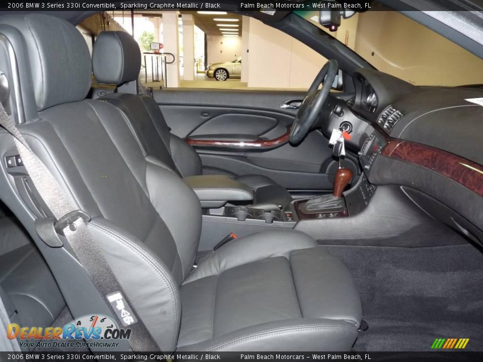 2006 BMW 3 Series 330i Convertible Sparkling Graphite Metallic / Black Photo #24