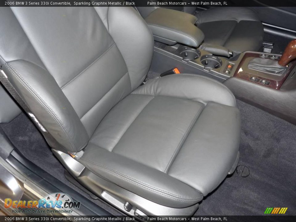 2006 BMW 3 Series 330i Convertible Sparkling Graphite Metallic / Black Photo #26
