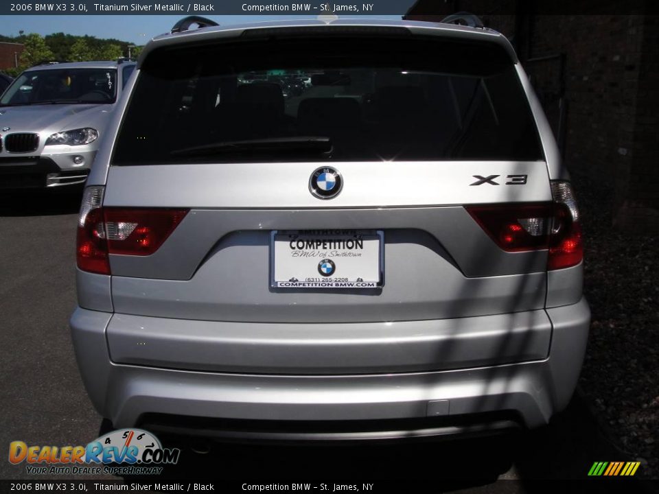 2006 BMW X3 3.0i Titanium Silver Metallic / Black Photo #5