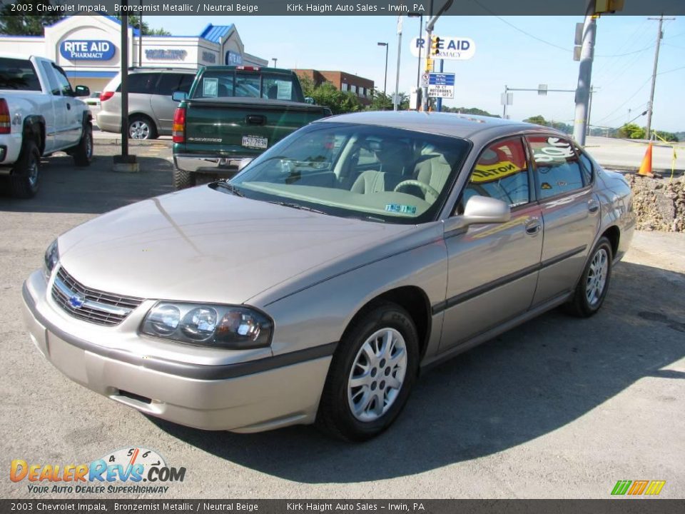 2003 Chevrolet Impala Bronzemist Metallic / Neutral Beige Photo #4