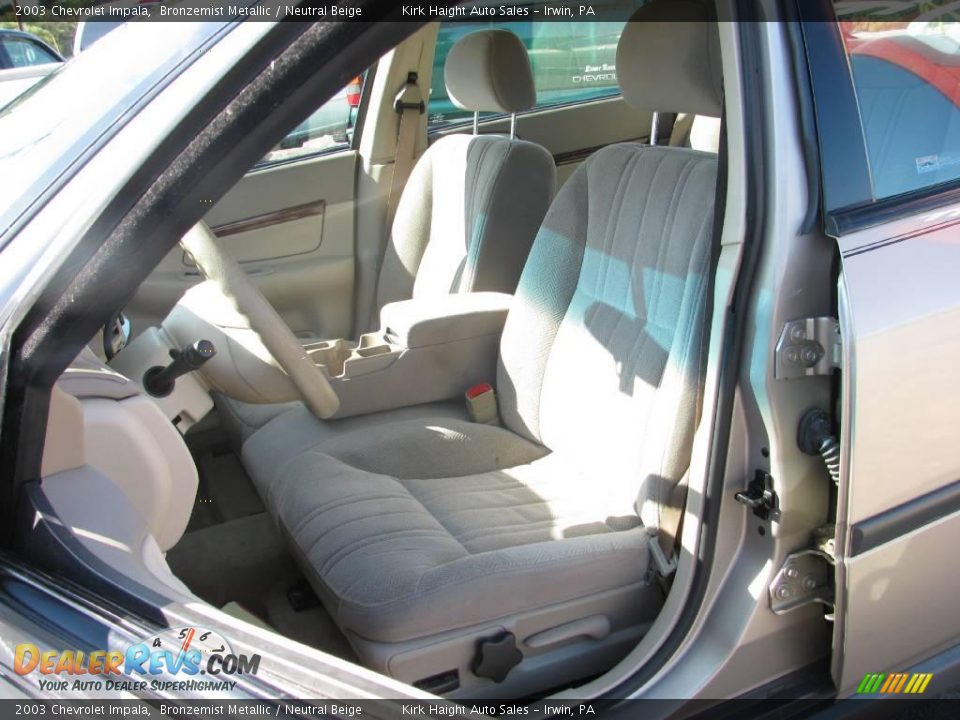 2003 Chevrolet Impala Bronzemist Metallic / Neutral Beige Photo #8