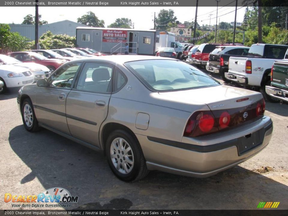 2003 Chevrolet Impala Bronzemist Metallic / Neutral Beige Photo #12