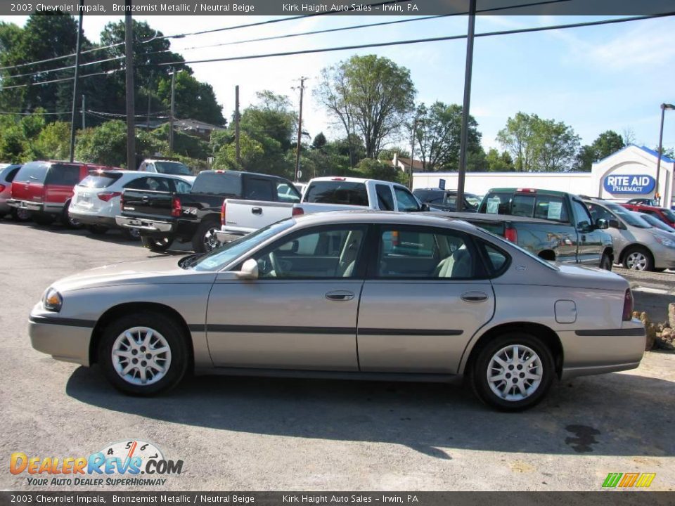 2003 Chevrolet Impala Bronzemist Metallic / Neutral Beige Photo #13