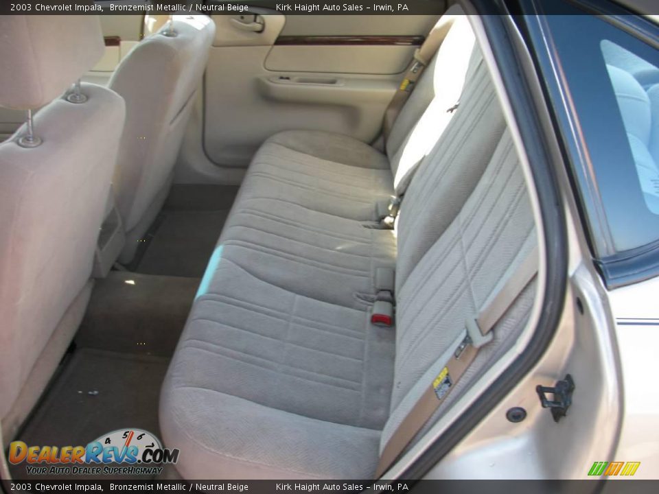 2003 Chevrolet Impala Bronzemist Metallic / Neutral Beige Photo #18