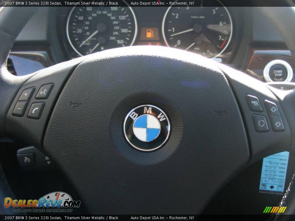2007 BMW 3 Series 328i Sedan Titanium Silver Metallic / Black Photo #13
