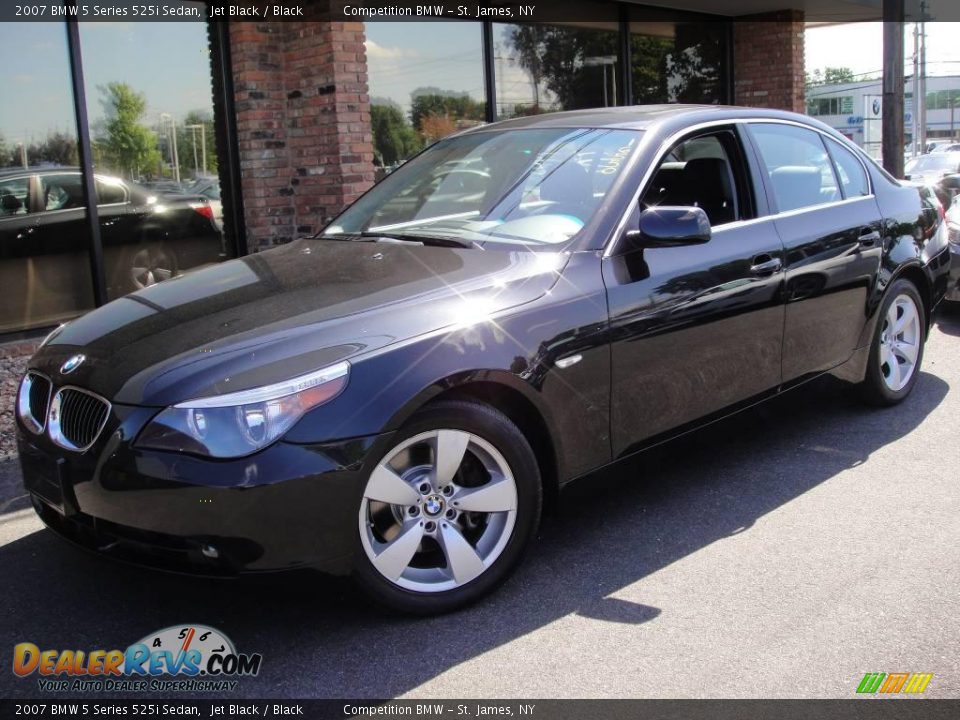 2007 BMW 5 Series 525i Sedan Jet Black / Black Photo #1