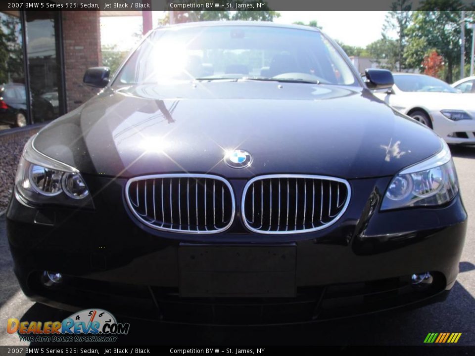 2007 BMW 5 Series 525i Sedan Jet Black / Black Photo #2