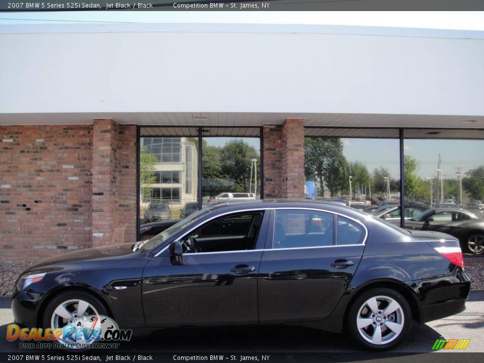 2007 BMW 5 Series 525i Sedan Jet Black / Black Photo #3