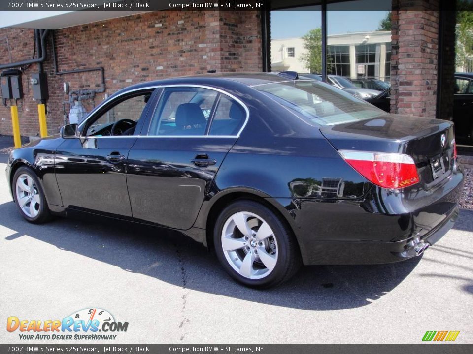 2007 BMW 5 Series 525i Sedan Jet Black / Black Photo #4