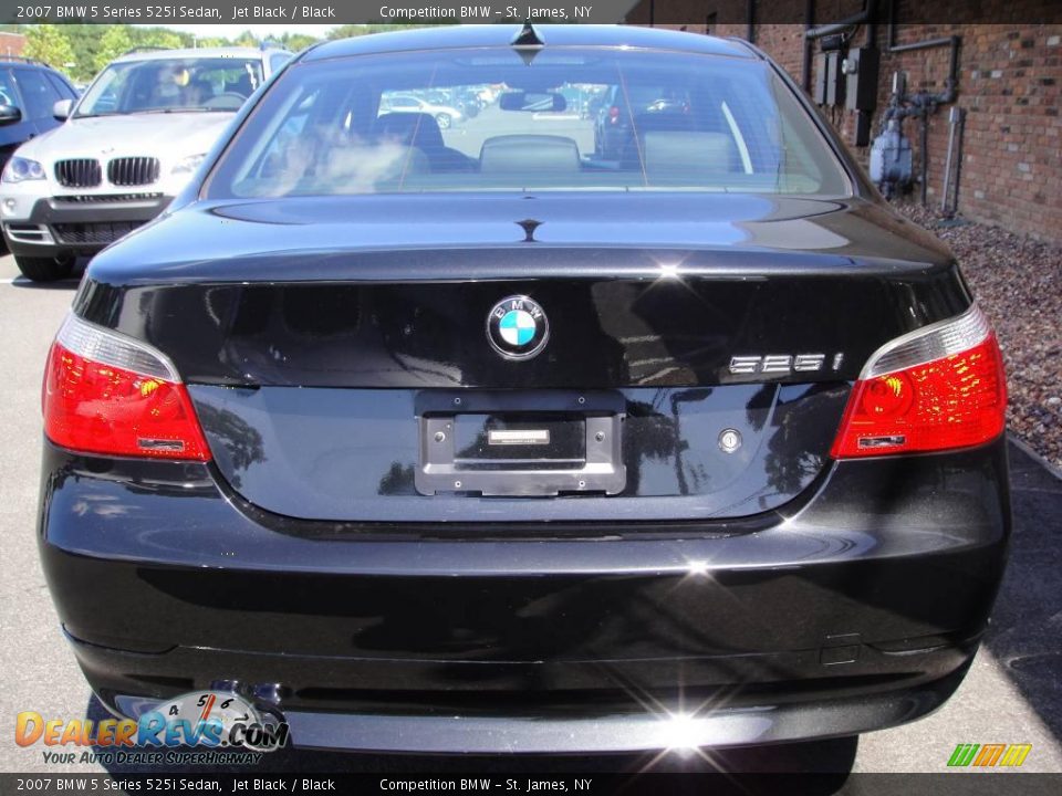 2007 BMW 5 Series 525i Sedan Jet Black / Black Photo #5