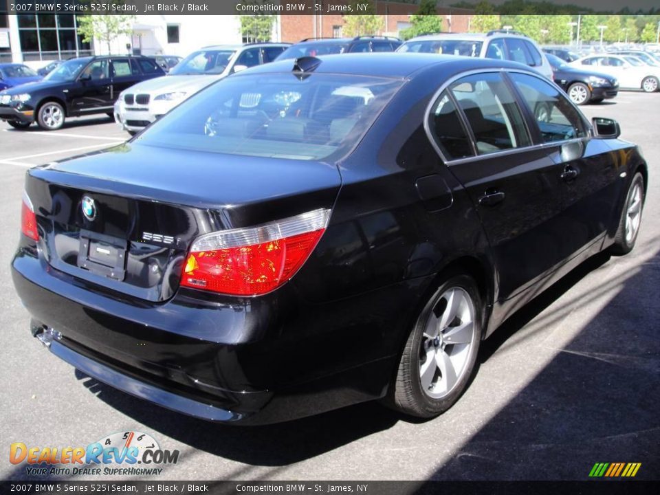 2007 BMW 5 Series 525i Sedan Jet Black / Black Photo #6
