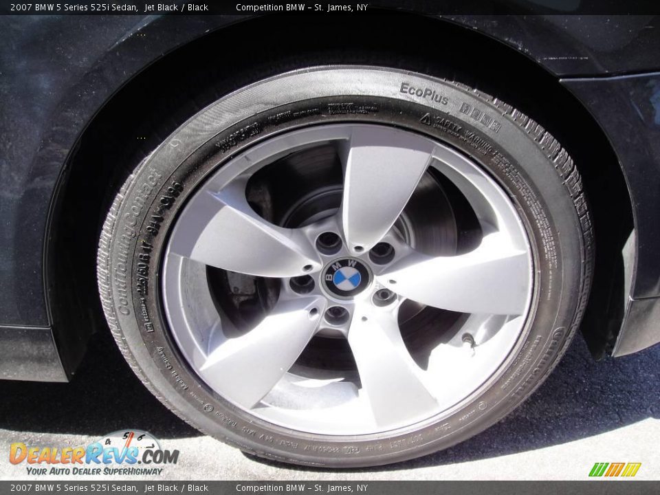 2007 BMW 5 Series 525i Sedan Jet Black / Black Photo #7