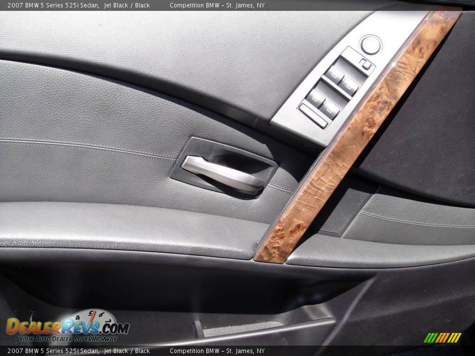 2007 BMW 5 Series 525i Sedan Jet Black / Black Photo #8