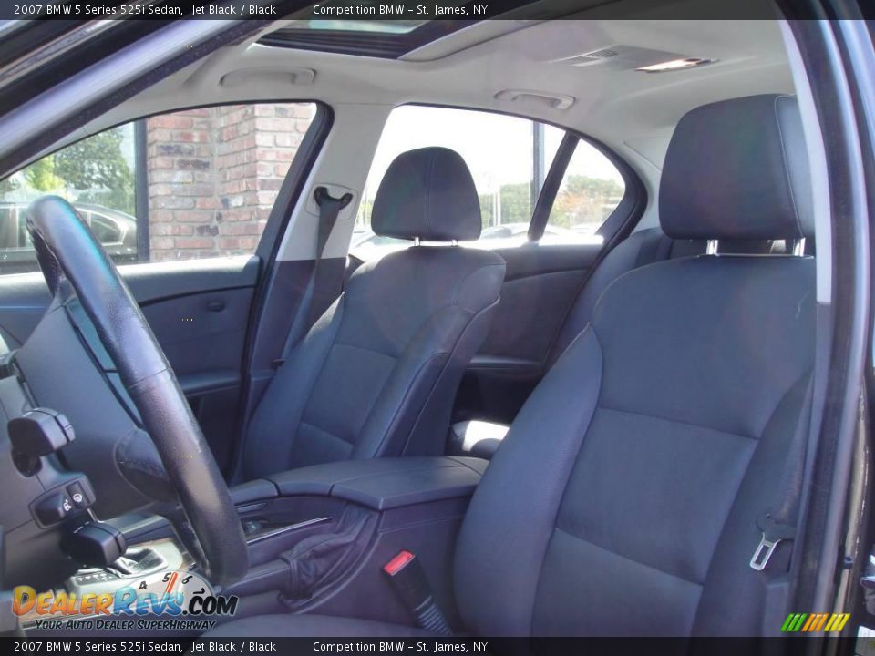 2007 BMW 5 Series 525i Sedan Jet Black / Black Photo #9