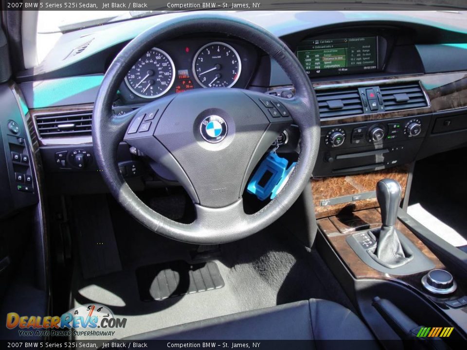 2007 BMW 5 Series 525i Sedan Jet Black / Black Photo #11