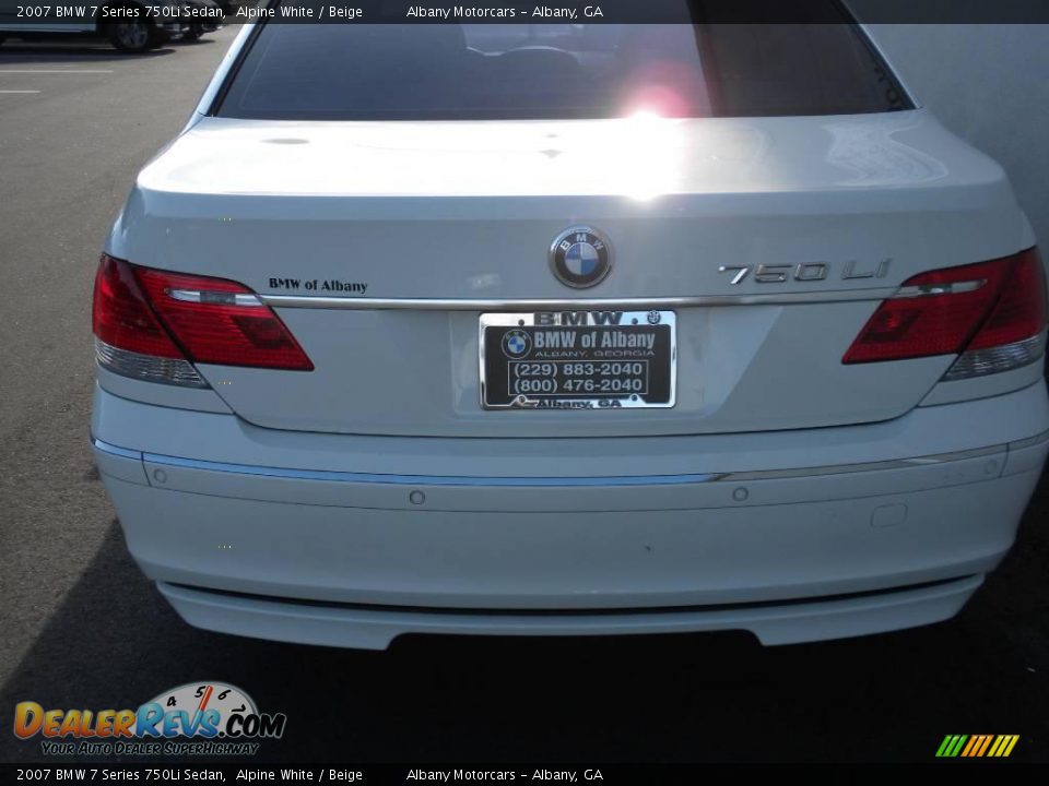 2007 BMW 7 Series 750Li Sedan Alpine White / Beige Photo #4