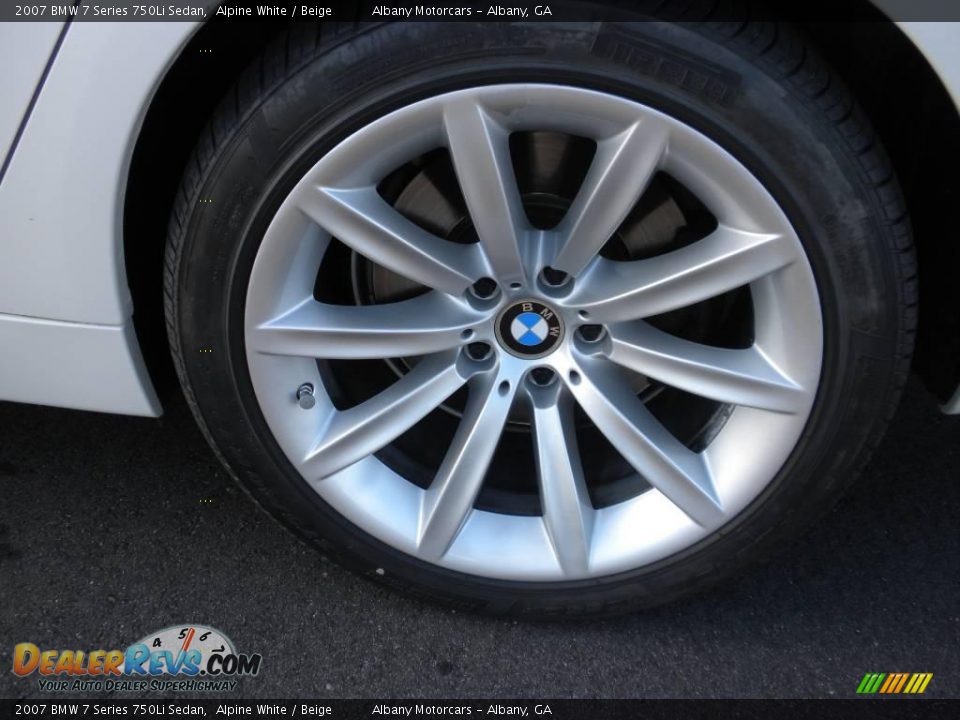 2007 BMW 7 Series 750Li Sedan Alpine White / Beige Photo #5