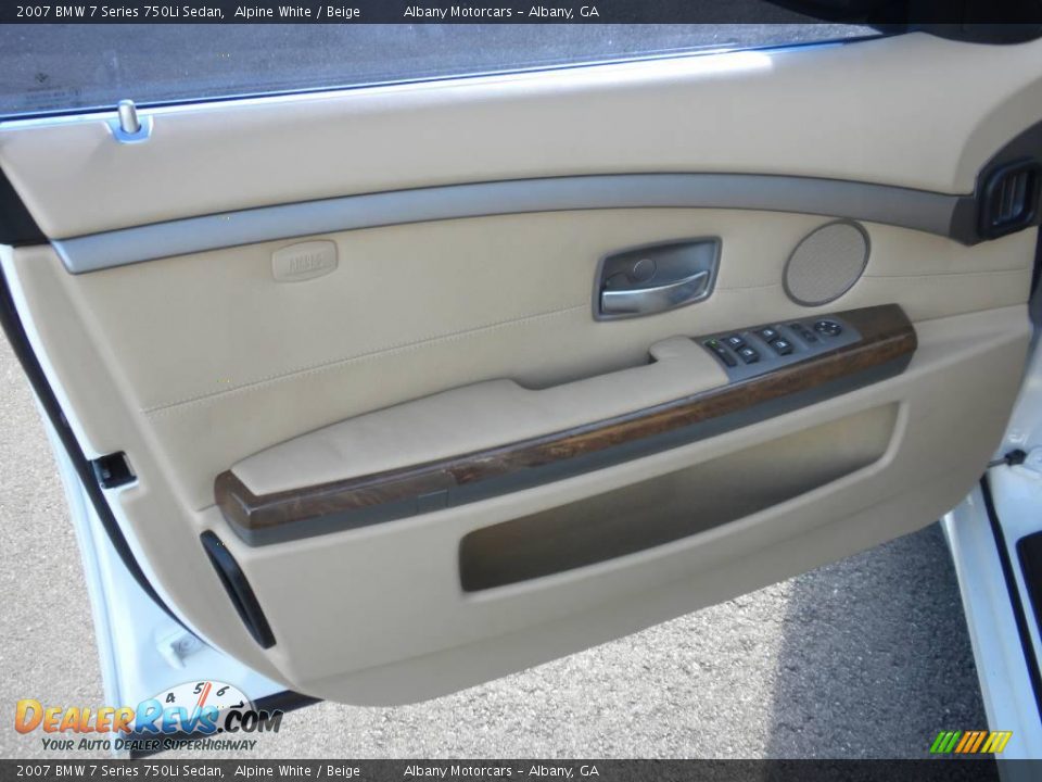 2007 BMW 7 Series 750Li Sedan Alpine White / Beige Photo #7