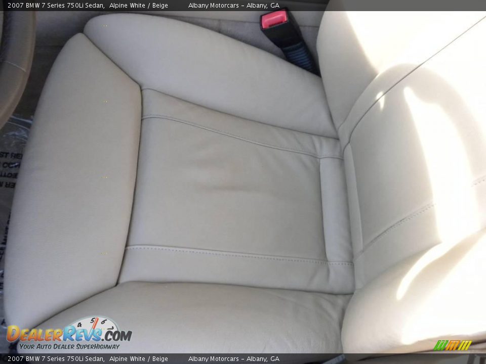 2007 BMW 7 Series 750Li Sedan Alpine White / Beige Photo #9