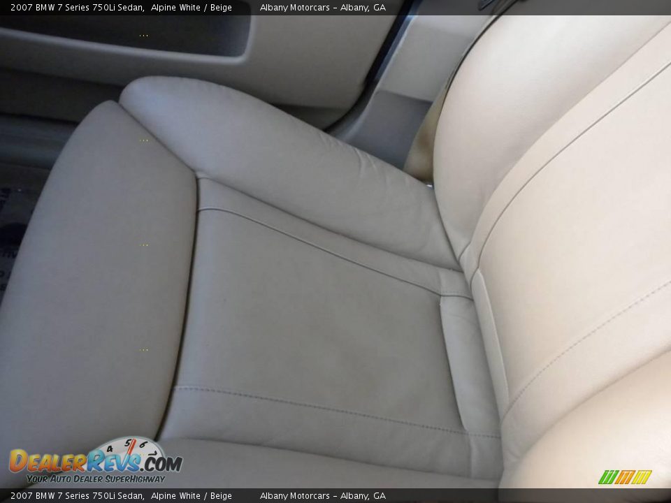 2007 BMW 7 Series 750Li Sedan Alpine White / Beige Photo #10
