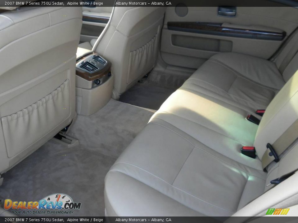 2007 BMW 7 Series 750Li Sedan Alpine White / Beige Photo #12