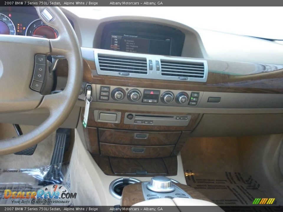 2007 BMW 7 Series 750Li Sedan Alpine White / Beige Photo #14