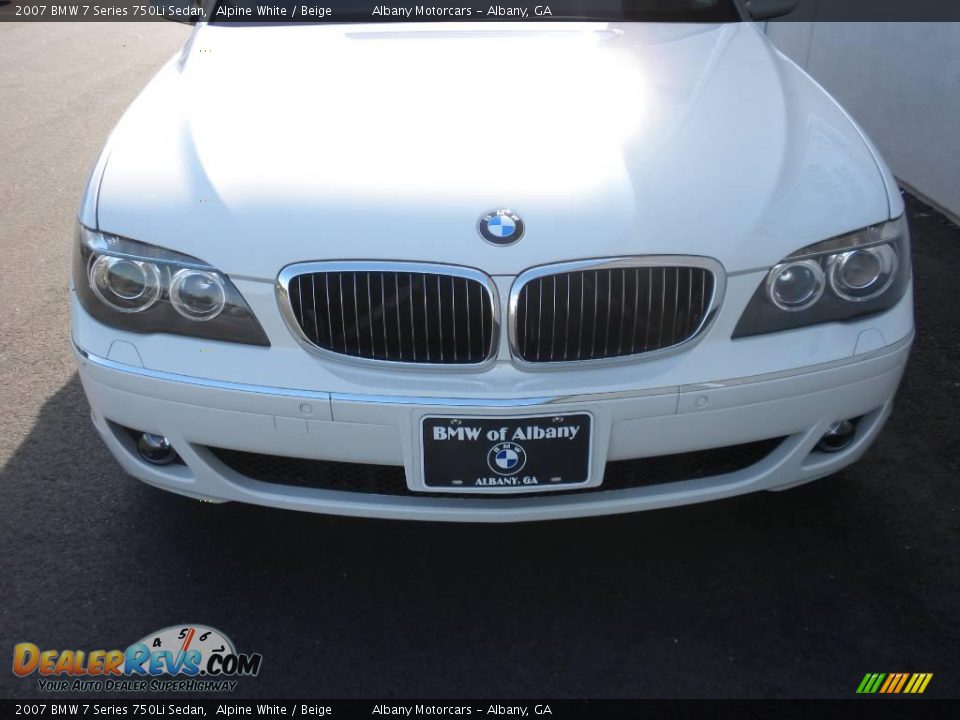 2007 BMW 7 Series 750Li Sedan Alpine White / Beige Photo #23