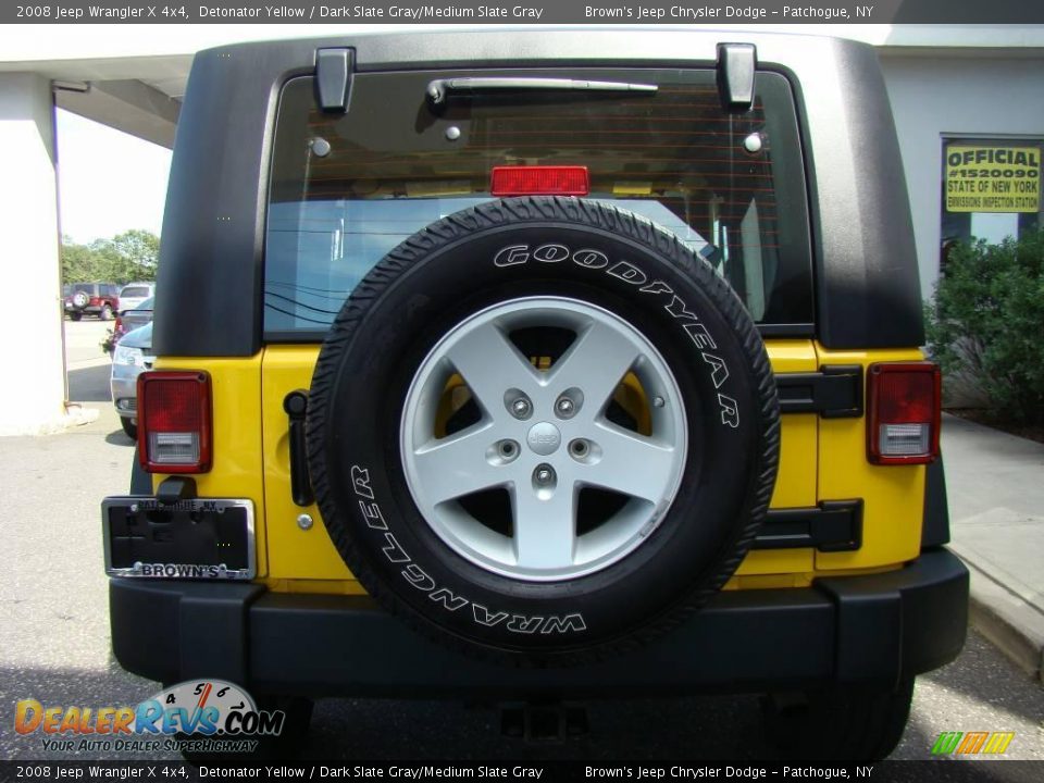 2008 Jeep Wrangler X 4x4 Detonator Yellow / Dark Slate Gray/Medium Slate Gray Photo #5
