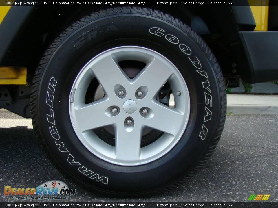 2008 Jeep Wrangler X 4x4 Detonator Yellow / Dark Slate Gray/Medium Slate Gray Photo #6