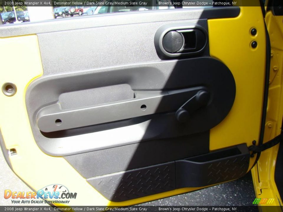 2008 Jeep Wrangler X 4x4 Detonator Yellow / Dark Slate Gray/Medium Slate Gray Photo #7