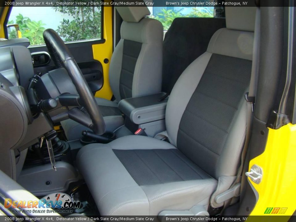 2008 Jeep Wrangler X 4x4 Detonator Yellow / Dark Slate Gray/Medium Slate Gray Photo #8