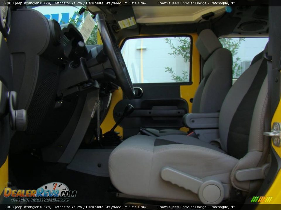 2008 Jeep Wrangler X 4x4 Detonator Yellow / Dark Slate Gray/Medium Slate Gray Photo #9