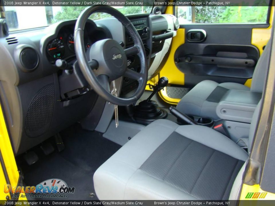2008 Jeep Wrangler X 4x4 Detonator Yellow / Dark Slate Gray/Medium Slate Gray Photo #10