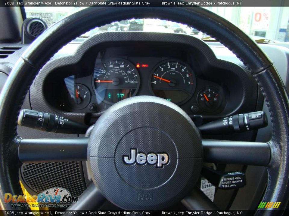 2008 Jeep Wrangler X 4x4 Detonator Yellow / Dark Slate Gray/Medium Slate Gray Photo #11