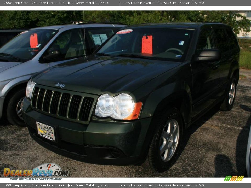 2008 Jeep Grand Cherokee Laredo 4x4 Jeep Green Metallic / Khaki Photo #3