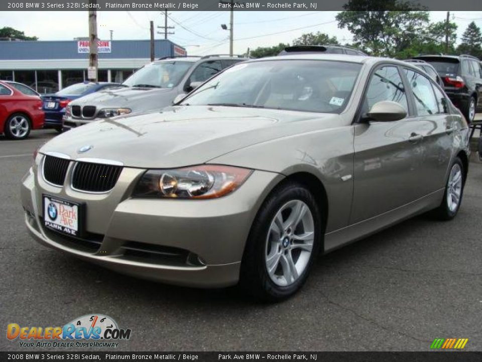 2008 BMW 3 Series 328i Sedan Platinum Bronze Metallic / Beige Photo #4
