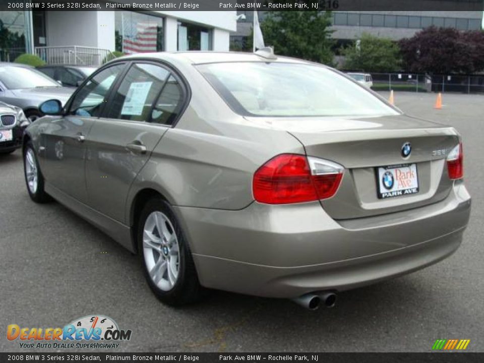 2008 BMW 3 Series 328i Sedan Platinum Bronze Metallic / Beige Photo #6