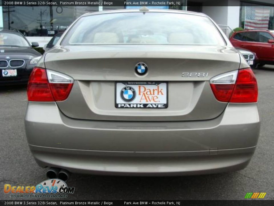 2008 BMW 3 Series 328i Sedan Platinum Bronze Metallic / Beige Photo #7