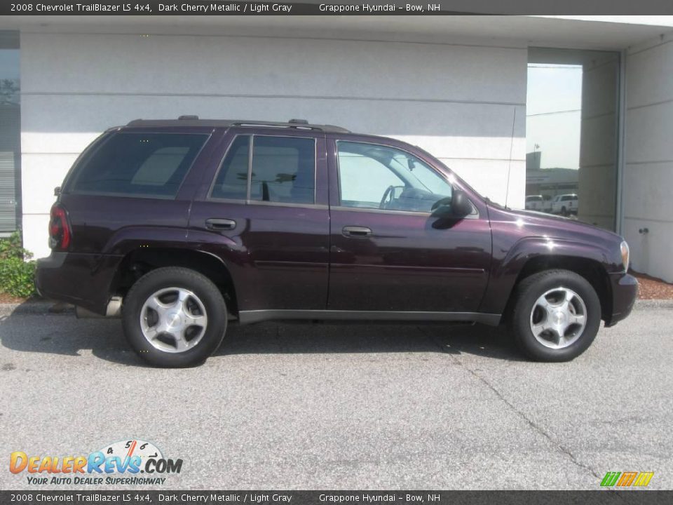 2008 Chevrolet TrailBlazer LS 4x4 Dark Cherry Metallic / Light Gray Photo #2